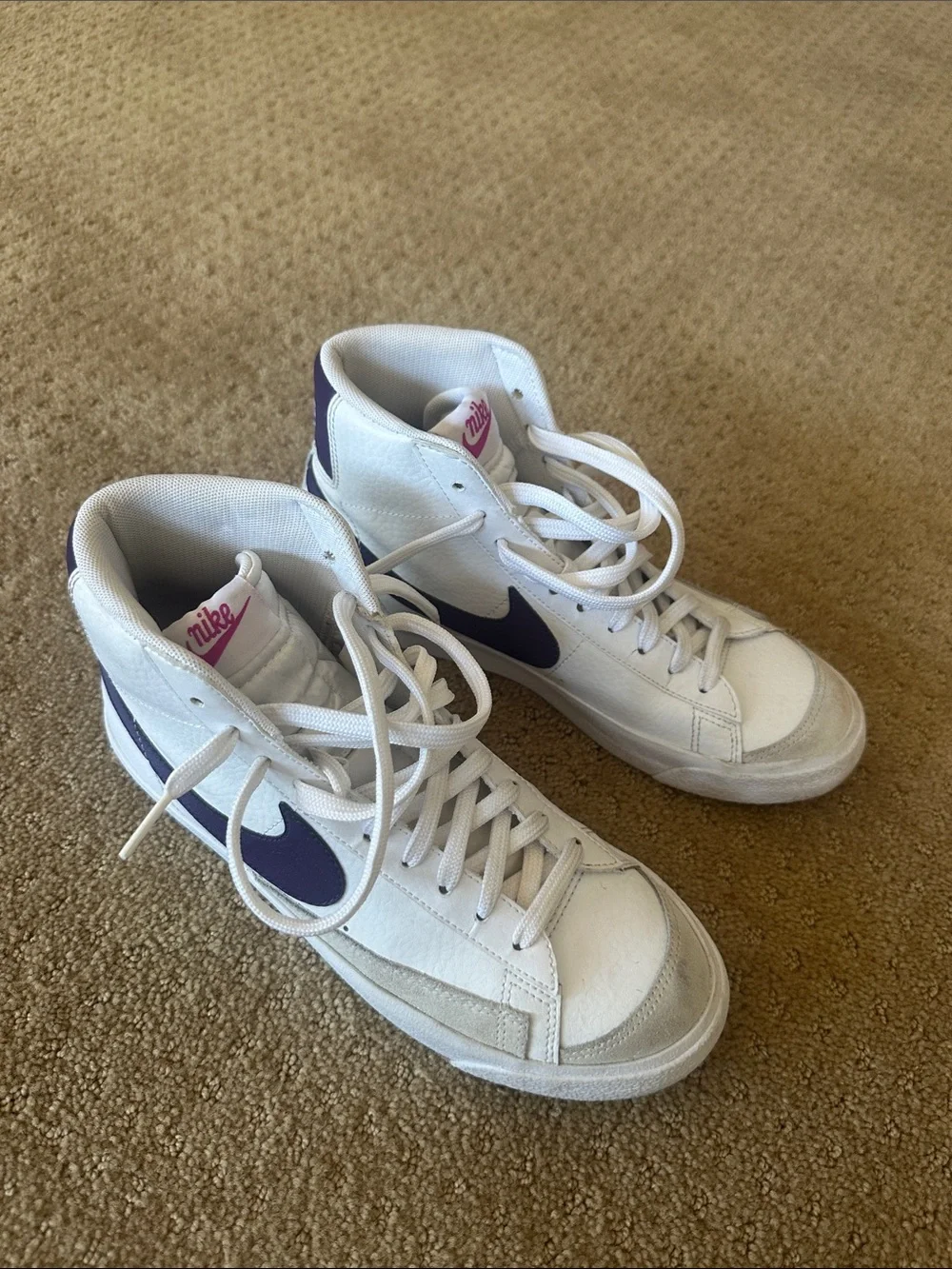 Nike white leather